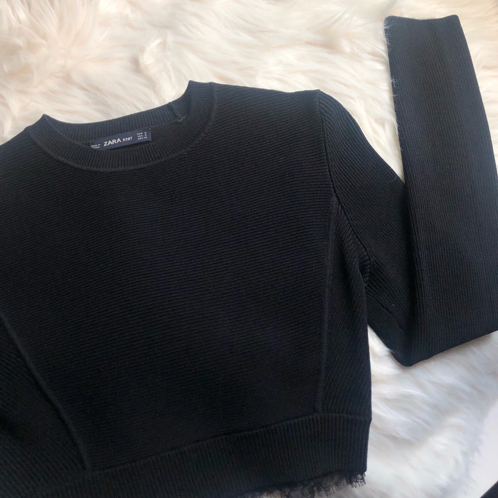 Black long sleeve top